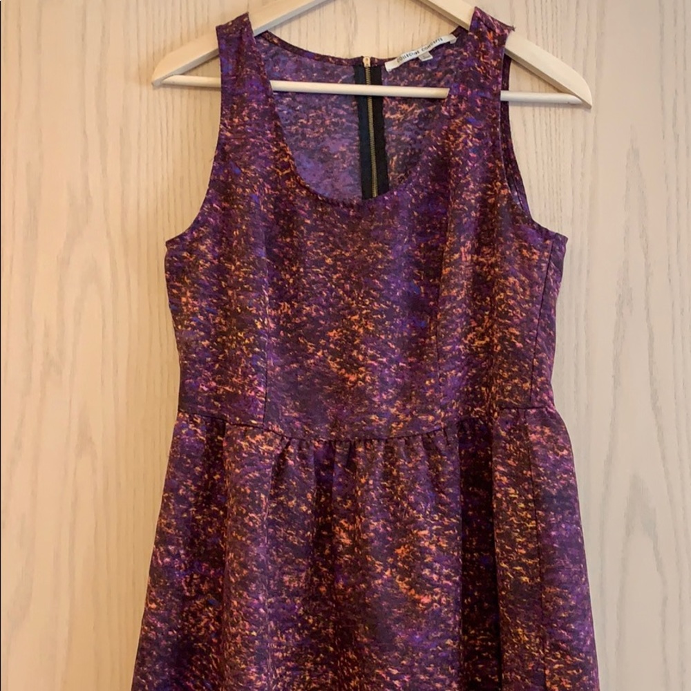 Purple/Pink/Orange/Black Reptile Print Dress